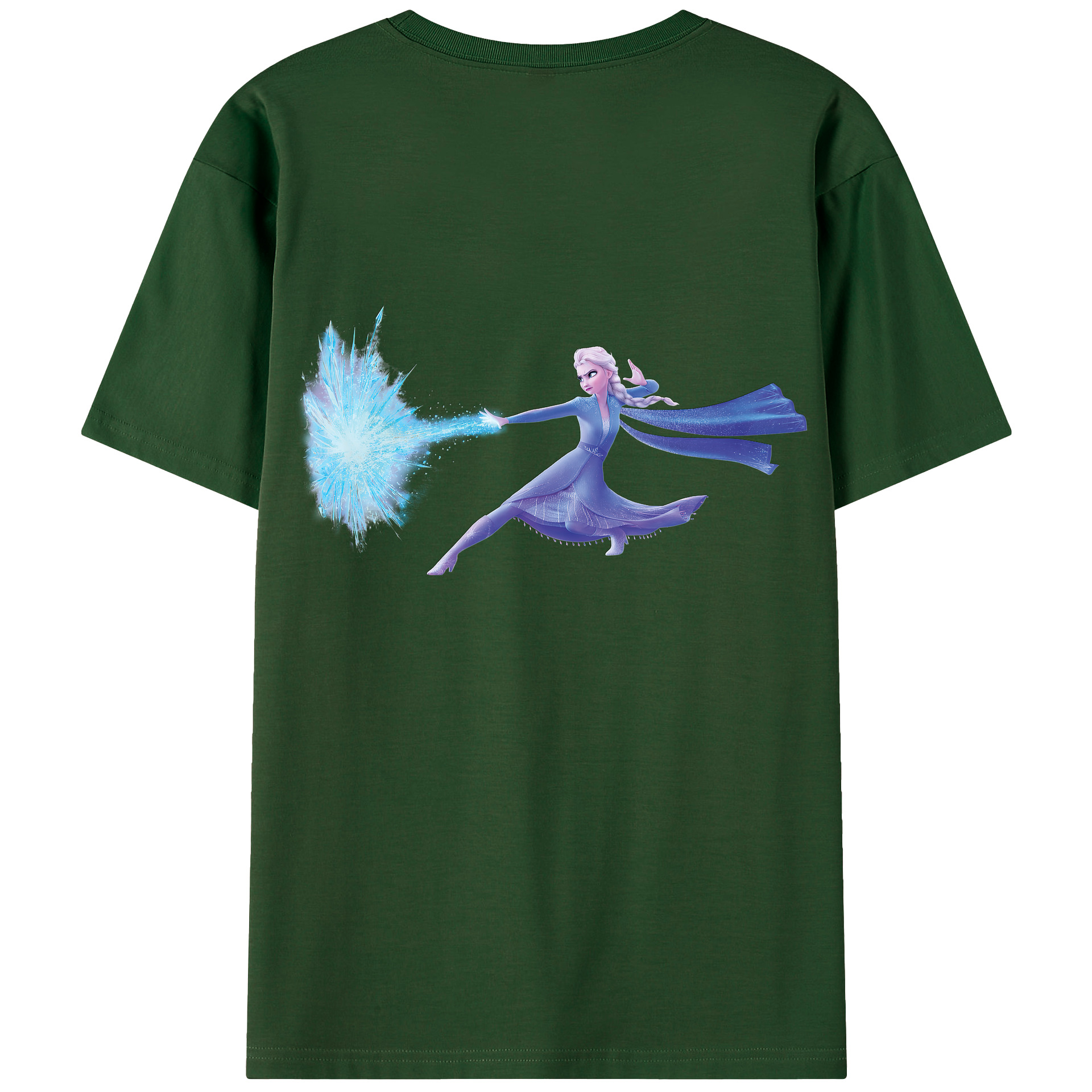 （画像用） アナと雪の女王 アンナ エルサ Frozen Anna Elsa 綿100％半袖Tシャツ（背面プリント）